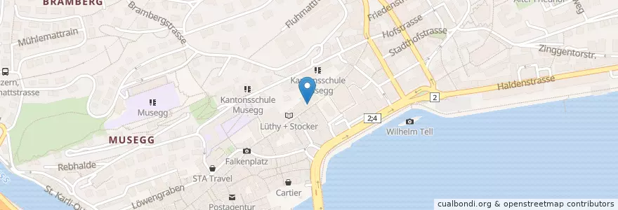 Mapa de ubicacion de McDonald's en Suisse, Lucerne, Luzern.