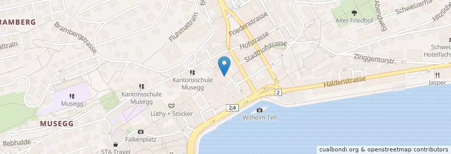 Mapa de ubicacion de portofino en Switzerland, Luzern, Lucerne.