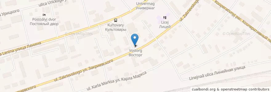 Mapa de ubicacion de Восторг en Russia, Siberian Federal District, Novosibirsk Oblast, Tatarsky District, Городское Поселение Татарск.