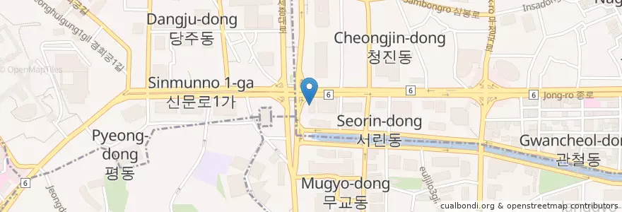 Mapa de ubicacion de Cafe Ima en Corea Del Sur, Seúl, 종로1·2·3·4가동.