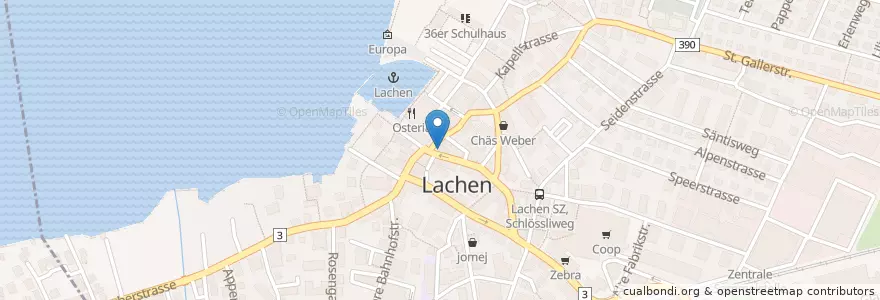 Mapa de ubicacion de Babylon en İsviçre, Schwyz, March, Lachen.