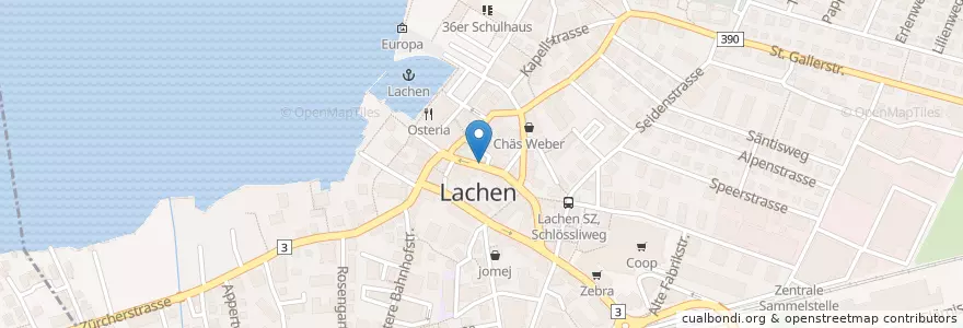 Mapa de ubicacion de Knobel en Schweiz/Suisse/Svizzera/Svizra, Schwyz, March, Lachen.