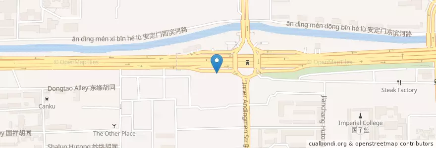 Mapa de ubicacion de 安内西顺城街3号 en China, Peking, Hebei, 东城区.