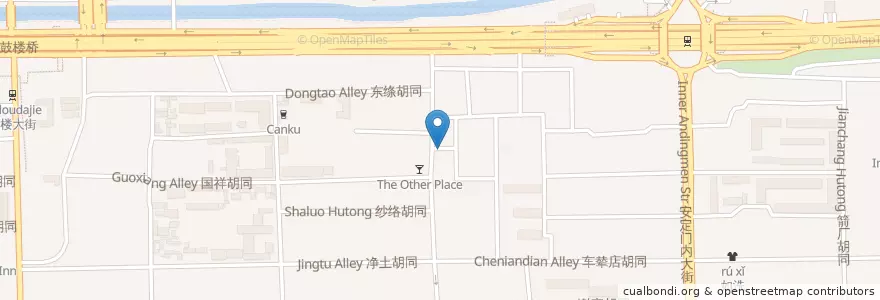 Mapa de ubicacion de 花园前巷9号旁 en China, Pekín, Hebei, 东城区.