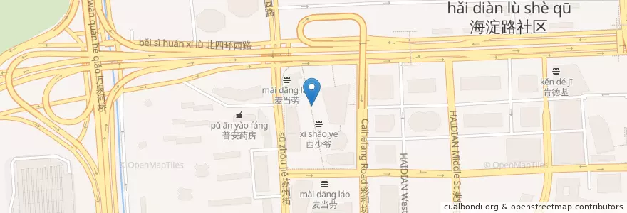 Mapa de ubicacion de 车库咖啡 Garage Cafe en China, Beijing, Hebei, Haidian District.