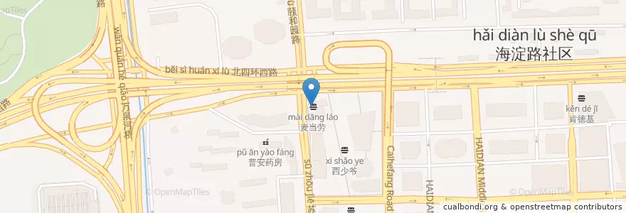 Mapa de ubicacion de 麦当劳 en چین, پکن, هبئی, 海淀区.