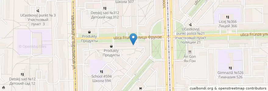 Mapa de ubicacion de Радуга en Russia, Northwestern Federal District, Leningrad Oblast, Saint Petersburg, Московский Район, Округ Пулковский Меридиан.