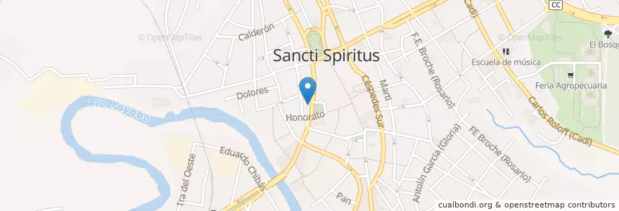 Mapa de ubicacion de Mesón de la Plaza en 古巴, Sancti Spiritus, Sancti Spiritus, Ciudad De Sancti Spiritus.