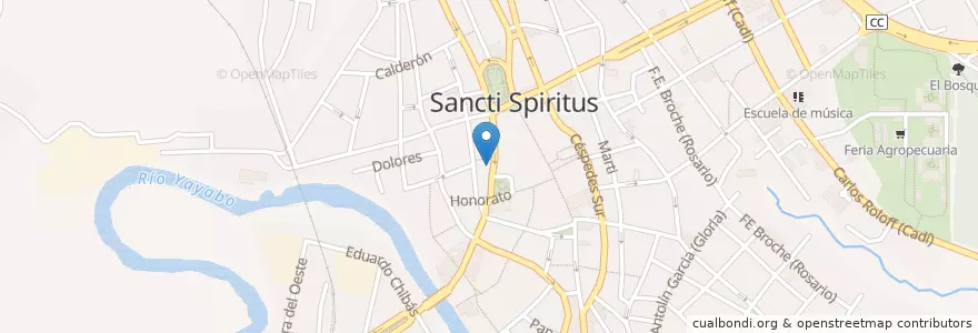 Mapa de ubicacion de Casa de la Trova en キューバ, Sancti Spiritus, Sancti Spiritus, Ciudad De Sancti Spiritus.