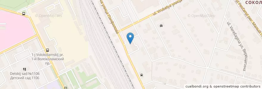 Mapa de ubicacion de Детская городская поликлиника №39 Филиал №1 en 러시아, Центральный Федеральный Округ, Москва, Район Сокол.