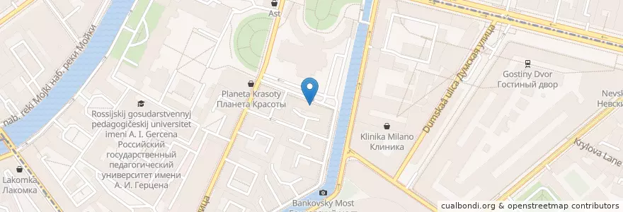 Mapa de ubicacion de Coffee el Grano en Russia, Northwestern Federal District, Leningrad Oblast, Saint Petersburg, Центральный Район, Округ № 78.