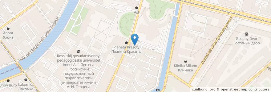 Mapa de ubicacion de Мамалыга en Rusia, Северо-Западный Федеральный Округ, Óblast De Leningrado, San Petersburgo, Центральный Район, Округ № 78.