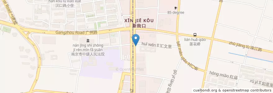 Mapa de ubicacion de SUBWAY en China, Jiangsu, Nanjing City, Xuanwu District.