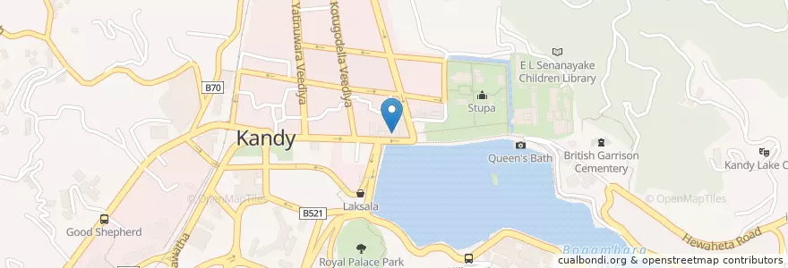 Mapa de ubicacion de Queens Pub en Sri Lanka, Central Province, Kandy District.