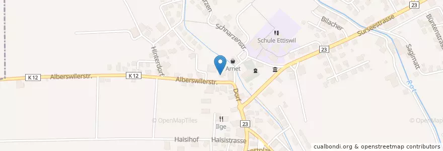 Mapa de ubicacion de Schwert en Svizzera, Lucerna, Ettiswil.