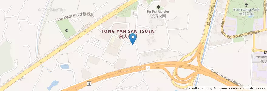 Mapa de ubicacion de 唐人茶居 en Китай, Гонконг, Гуандун, Новые Территории, 元朗區 Yuen Long District.