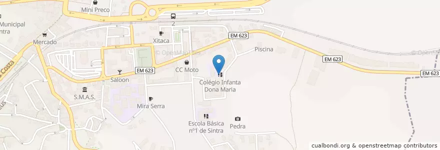 Mapa de ubicacion de Colégio Infanta Dona Maria en Portekiz, Área Metropolitana De Lisboa, Lisboa, Grande Lisboa, Sintra, Sintra.