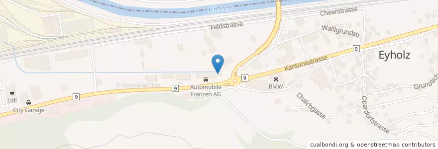 Mapa de ubicacion de crossroad en سوئیس, Valais/Wallis, Visp, Visp.