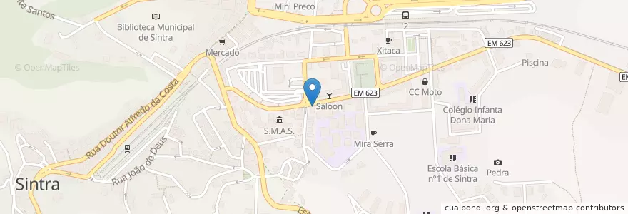 Mapa de ubicacion de BPI en Portugal, Metropolregion Lissabon, Lissabon, Großraum Lissabon, Sintra, Sintra.