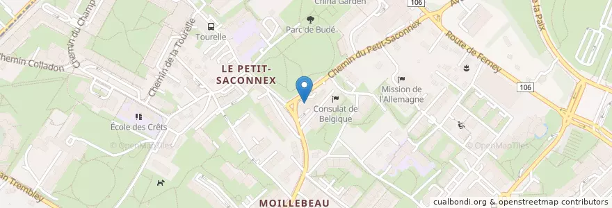 Mapa de ubicacion de Chez Ma Cousine en سويسرا, جنيف, جنيف, Genève.