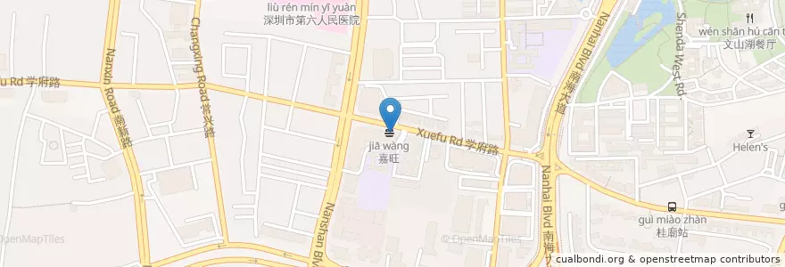 Mapa de ubicacion de 世家肠粉 en 中国, 广东省, 深圳市, 南山区, 南头街道.