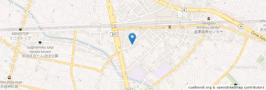 Mapa de ubicacion de 中華徳大 en 日本, 东京都/東京都, 杉並区.