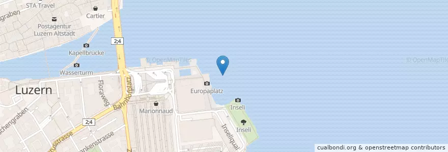 Mapa de ubicacion de Bahnhofquai Steg Nr. 6 en Schweiz/Suisse/Svizzera/Svizra, Luzern, Luzern.