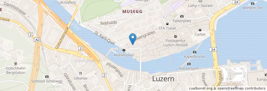 Mapa de ubicacion de Ristorante Mamma Leone en Svizzera, Lucerna, Luzern.