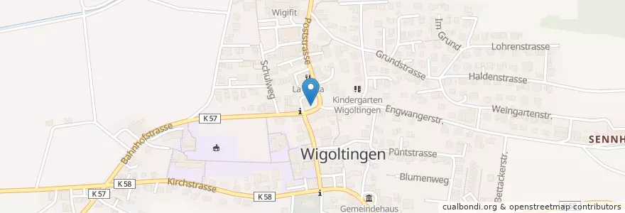 Mapa de ubicacion de Volg en Schweiz/Suisse/Svizzera/Svizra, Thurgau, Bezirk Weinfelden, Wigoltingen.