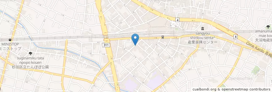 Mapa de ubicacion de おぎくぼ歯科 en 日本, 東京都, 杉並区.