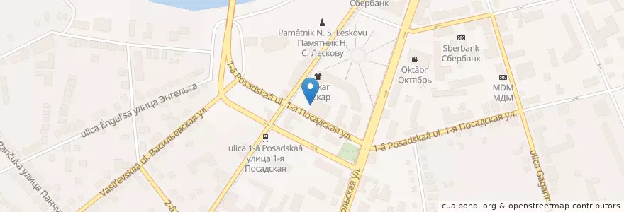 Mapa de ubicacion de Жар-Пицца en Rússia, Distrito Federal Central, Oblast De Oriol, Орловский Район, Городской Округ Орёл.