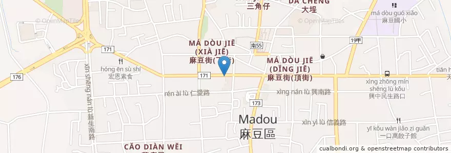 Mapa de ubicacion de 昭清中醫診所 en Тайвань, Тайнань, 麻豆區.