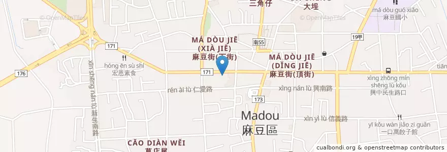 Mapa de ubicacion de 大同藥局 en Taiwan, 臺南市, 麻豆區.