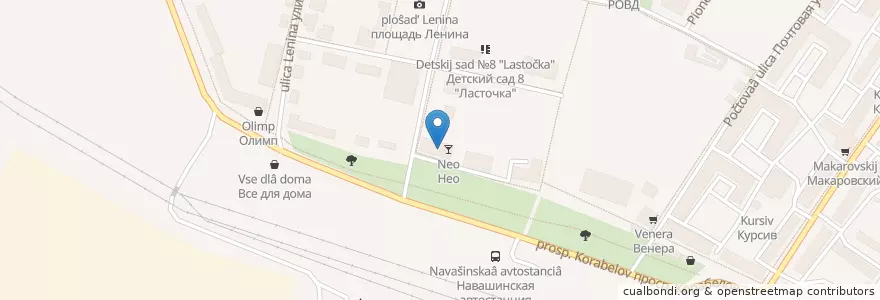 Mapa de ubicacion de BottLeBar en 俄罗斯/俄羅斯, Приволжский Федеральный Округ, 下诺夫哥罗德州, Навашинский Городской Округ.