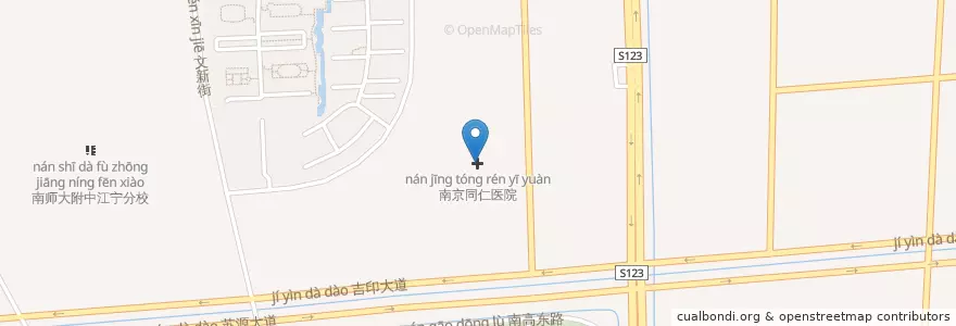 Mapa de ubicacion de 南京同仁医院 en چین, جیانگسو, نانجینگ, 江宁区.