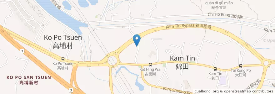 Mapa de ubicacion de 錦田市公廁 Kam Tin Shi Public Toilet en China, Hong Kong, Cantão, Novos Territórios, 元朗區 Yuen Long District.