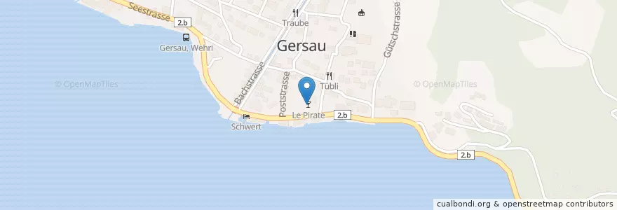 Mapa de ubicacion de Le Pirate en Zwitserland, Schwyz, Gersau, Gersau.