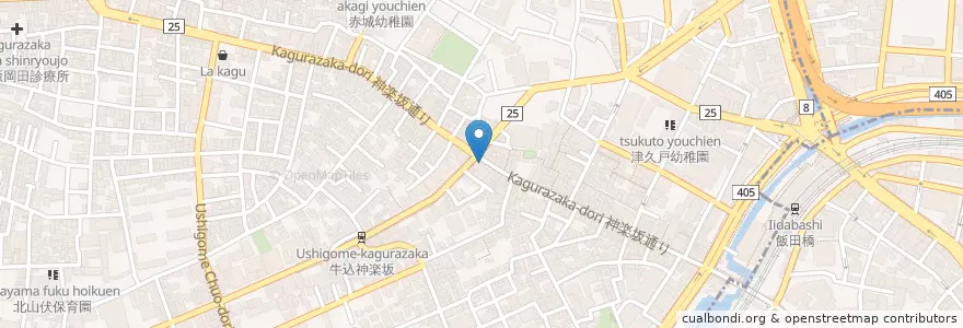 Mapa de ubicacion de 築地すし好 en Japan, Tokio, 新宿区.