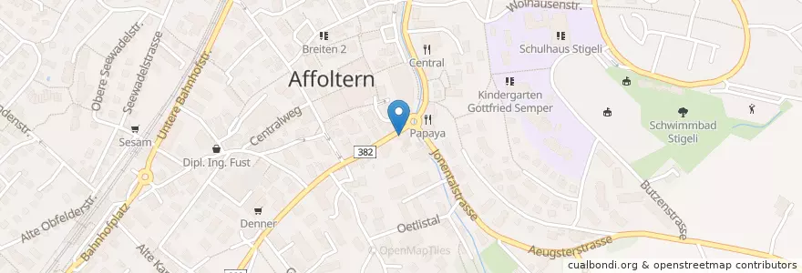 Mapa de ubicacion de Spyre Bar en Svizzera, Zurigo, Bezirk Affoltern, Affoltern Am Albis.