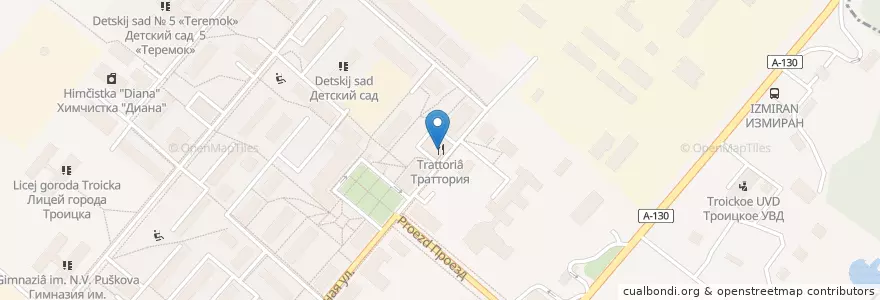 Mapa de ubicacion de Таро en Russie, District Fédéral Central, Moscou, Троицкий Административный Округ, Городской Округ Троицк.