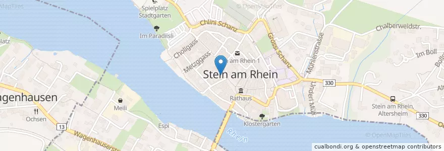 Mapa de ubicacion de Ermatingers Café Späth en 瑞士, Schaffhausen, Stein Am Rhein.
