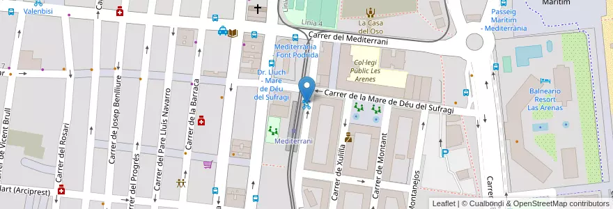 Mapa de ubicacion de 158 Doctor Lluch en Spanien, Valencianische Gemeinschaft, Valencia, Comarca De València, Valencia.
