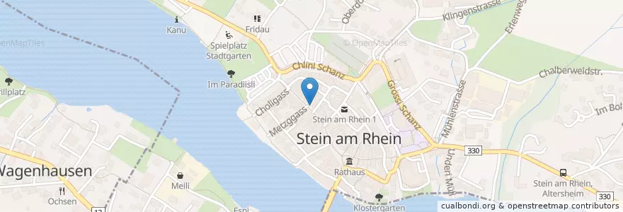 Mapa de ubicacion de il gelato en Schweiz/Suisse/Svizzera/Svizra, Schaffhausen, Stein Am Rhein.