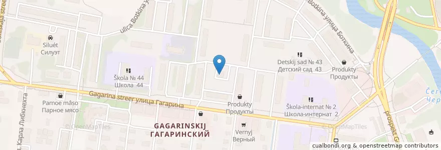 Mapa de ubicacion de Ветеринарная клиника "Айболит" en Russia, Central Federal District, Yaroslavl Oblast, Рыбинский Район, Городской Округ Рыбинск.