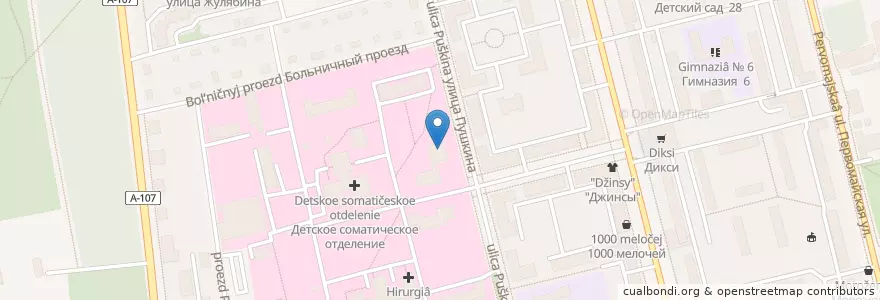 Mapa de ubicacion de Управление ЭЦГБ en Russia, Distretto Federale Centrale, Oblast' Di Mosca, Городской Округ Электросталь.