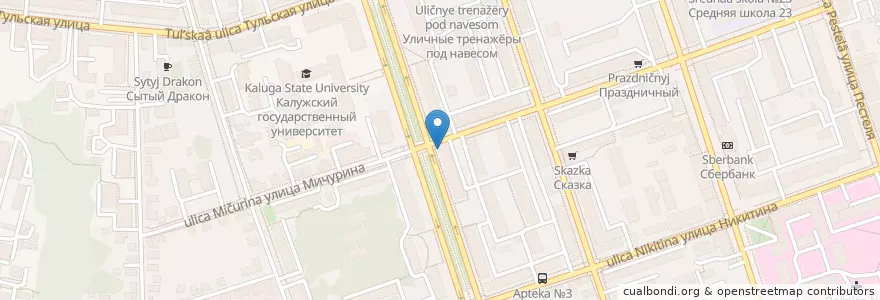 Mapa de ubicacion de Здоровье en Russia, Distretto Federale Centrale, Калужская Область, Городской Округ Калуга.