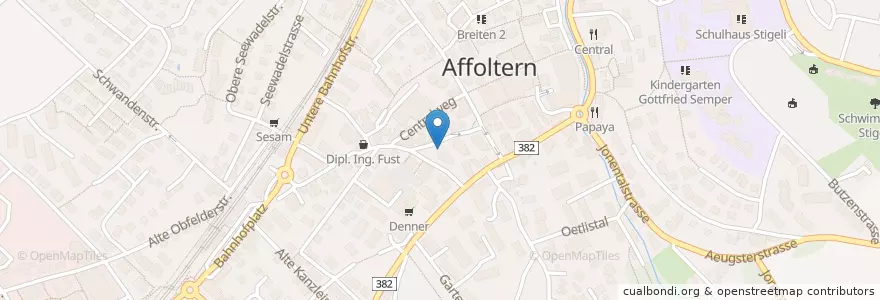 Mapa de ubicacion de roots en سوئیس, زوریخ, Bezirk Affoltern, Affoltern Am Albis.