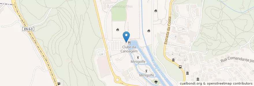 Mapa de ubicacion de Clube da Canoagem en 葡萄牙, Área Metropolitana De Lisboa, Lisboa, Grande Lisboa, Oeiras, Algés, Linda-A-Velha E Cruz Quebrada-Dafundo.