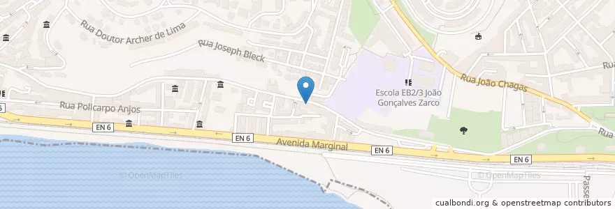 Mapa de ubicacion de Correios en Portogallo, Área Metropolitana De Lisboa, Lisbona, Grande Lisboa, Oeiras, Algés, Linda-A-Velha E Cruz Quebrada-Dafundo.