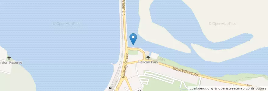 Mapa de ubicacion de Woy Woy Wharf en Australia, New South Wales, Central Coast Council.